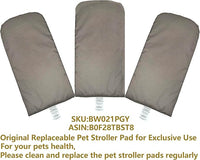 ROODO Pet Stroller Inner Pad for Exclusive Use,Original,Replaceable,Easy to Clean,Set of 3 pc(Cationic ash)