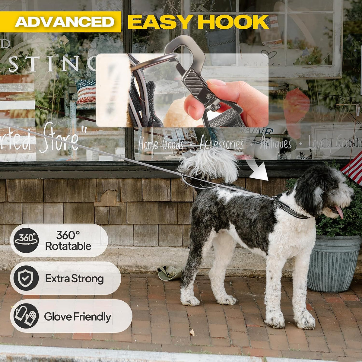 Fida Heavy Duty Dog Leash for Medium Large Dogs - 10 Feet (Pack of 1) / Grey - image 2