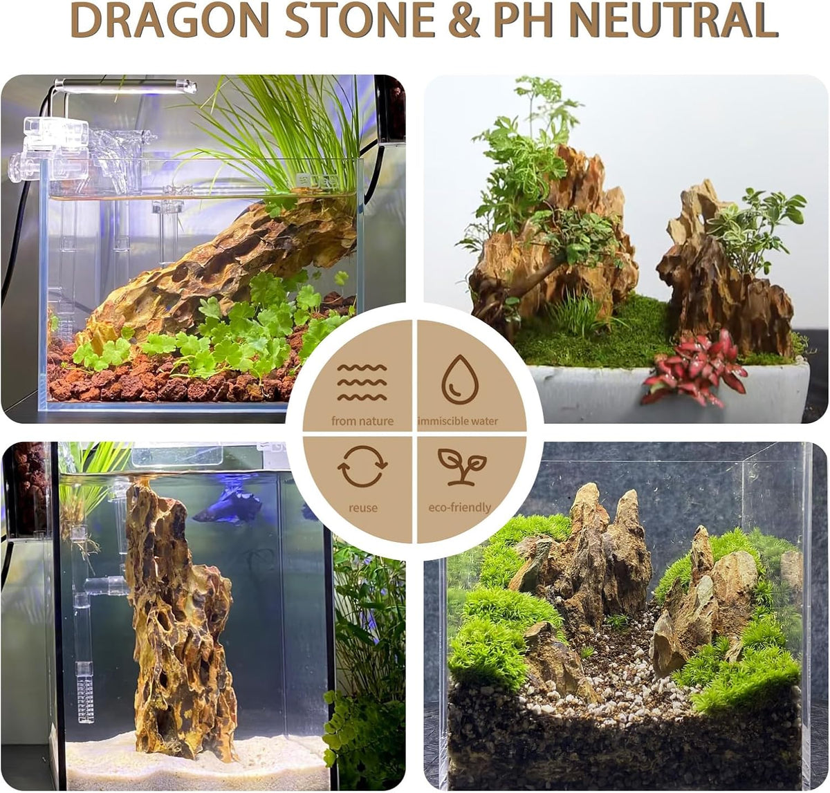 Aquarium Rocks Seiryu Stones Natural Hardscape Stone for Aquariums - Dragon Stone / 20Lb (2-8 inch) - image 3