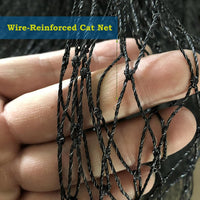 Wire-Reinforced Cat Netting, Bite Resistant - 8x3m-Black - image 2