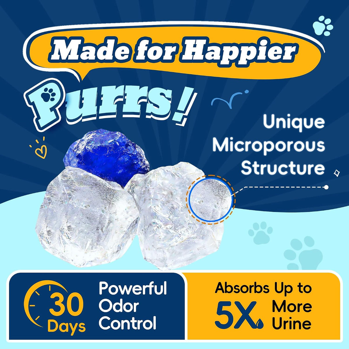 Crystal Cat Litter for Long-Lasting Odor Control, Non-Clumping - 8.6 lb / Classic - image 2