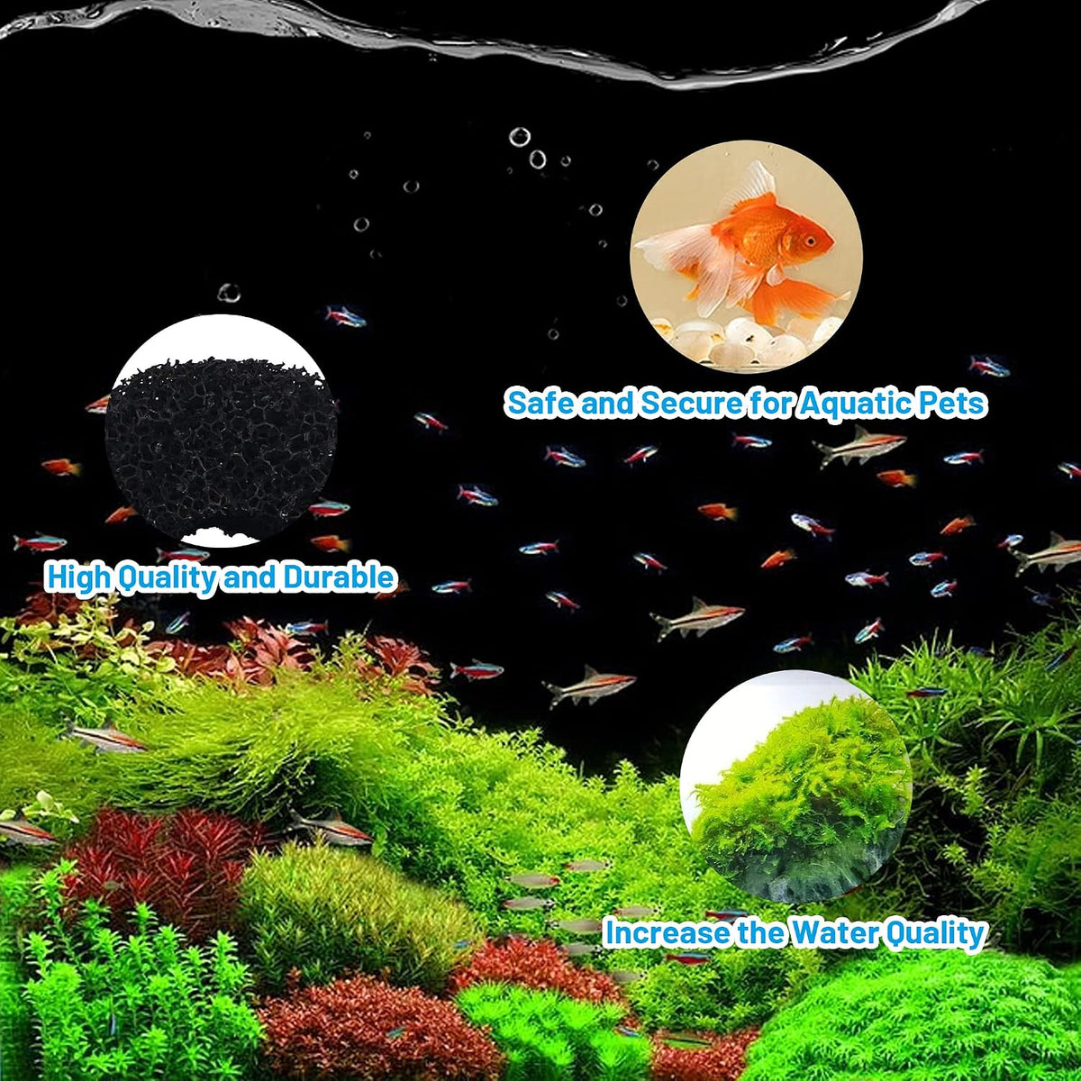 8 Pack Replacement Filter Sponges Compatible with Kulife Aquarium - image 4