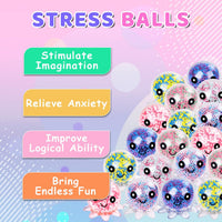 16 Pack Slow Rising Stress Balls，Textured Memory Soft Stress Ball – Fun for Kids & Family - 12 Pack Octopus Stress Balls - image 3