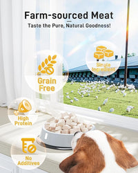 Freeze Dried Chicken Cats & Dogs Treats, 1.1lb(17.63 OZ), Single Ingredient, High Protein, No Additives, Grain Free, Training & Nutrition Supplements, Sealed Box