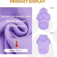 Dog Hoodie for Large Medium Small Dogs - Lavender / Small/Medium - image 3