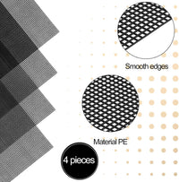 4 Pcs Plastic Mesh Sheets Black Fish Tank Divider Crafts with Binding - image 3