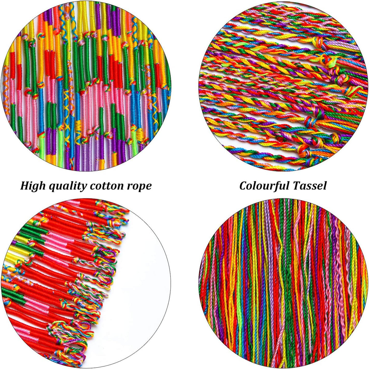 Resinta 100 Pieces Handmade Braided Bracelets Assorted Colors - Color C - image 2