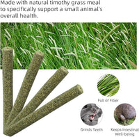 Niteangel 20pcs Natural Timothy Hay Sticks, Timothy Molar Rod for Rabbits, Chinchilla, Guinea Pigs and Other Small Animals.