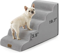 COZY KISS Dog Stairs for Small Dogs - Gray / 5 / 15.7x33x19.7 inch