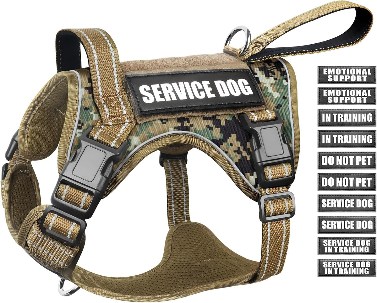 WINSEE Tactical Dog Harness - Large / Forest Camo