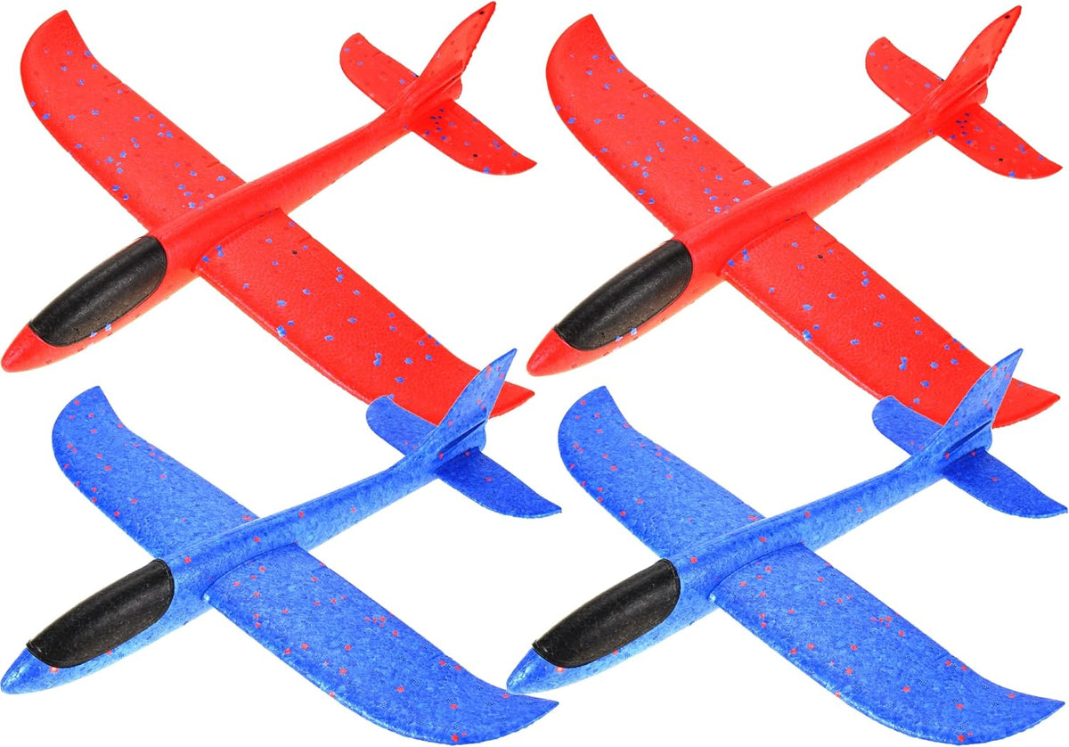 PowerTRC two 17.5 inch red and blue throwing foam airplane gliders - view 3