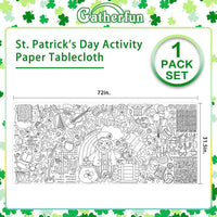 Halloween Activity Poster, Halloween Tablecloth for Kids - St. Patrick's Day - image 2