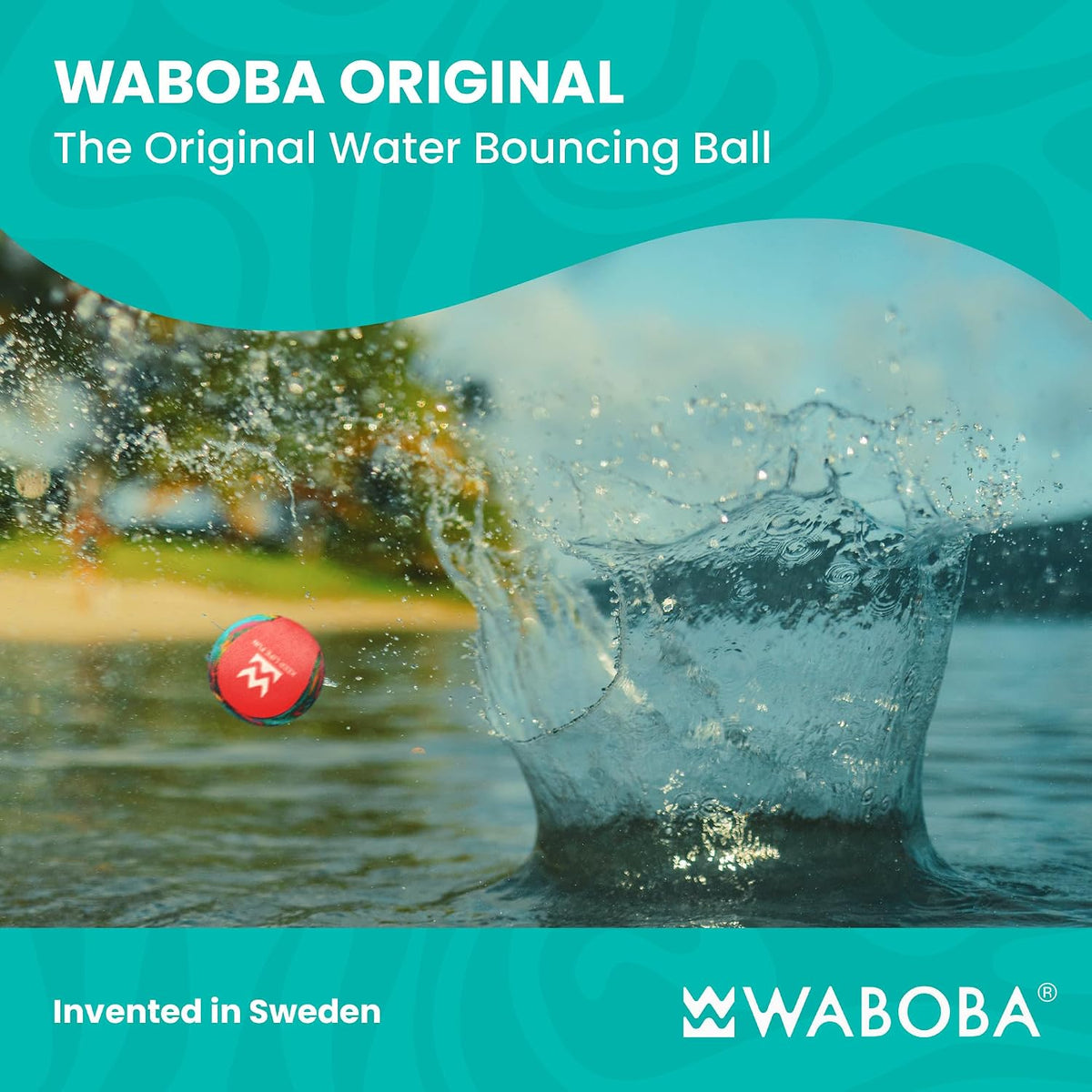 Waboba Original Water Bouncing Ball - Neon Abstract - image 3