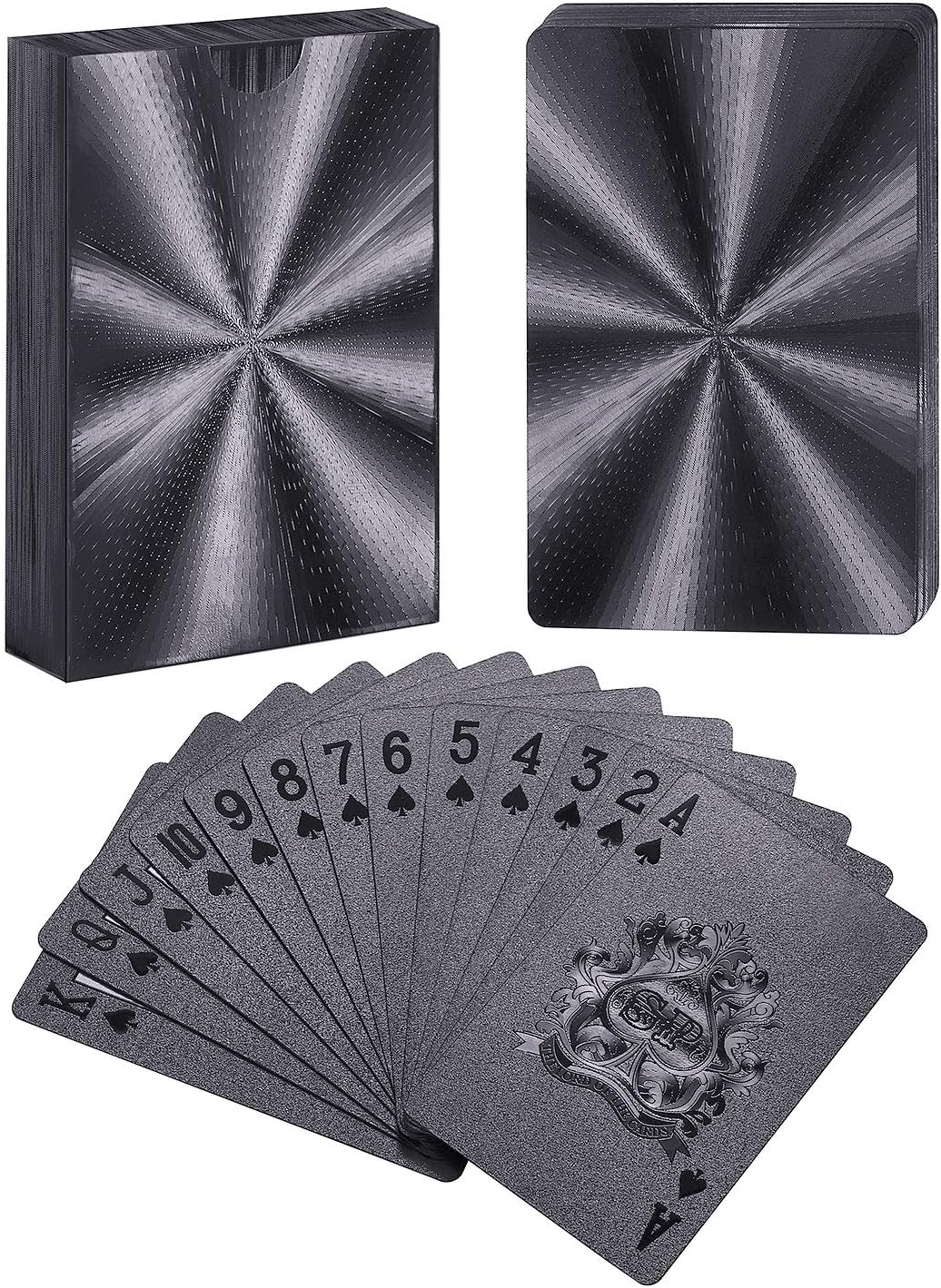 EAY Gold Waterproof Playing Cards - Black 1-pack