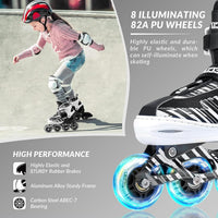 Adjustable Inline Skates for Kids Ages 4-12 – Fun for Kids & Family - White / Large-Youth（3-6 US） - image 4