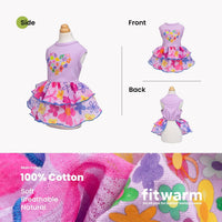 Fitwarm Halloween Pumpkin Dog Dress - X-Small / Floral Heart - image 3