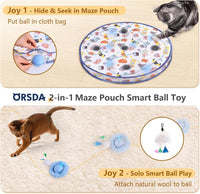 ORSDA Interactive Cat Toys Ball - Bule Ball&5 Hole Mat - image 2