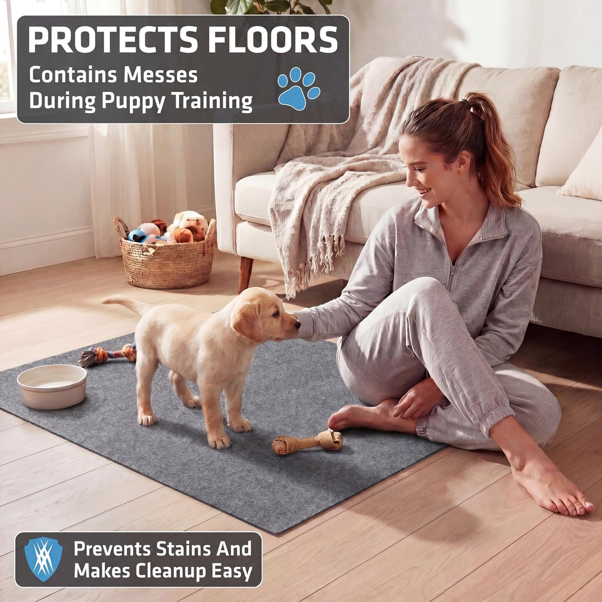 Drymate 2-Pack Washable Pee Pads for Dogs, 29x36 - 29" x 36" (2-Pack) / Light Grey - image 2