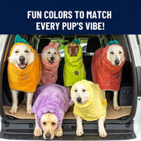 DERPYCHAPPY Dog Bathrobe for Small to Large Dogs, Microfiber – Essentials for Dogs - Fig / L - image 2