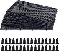 Plastic Grid Divider Tray Egg Crate Louvre Aquarium Fish Tank – Essentials for Fish - 8pcs Black