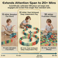 PREPHY Domino Train Toys Kids Games - Morandi Blue - image 2