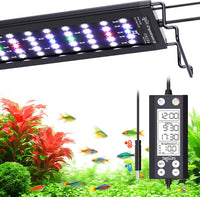 SEAOURA WRGB DIY Aquarium LED Light with Thermometer for 18-24in Fish - For 24'' - 30'' Tank
