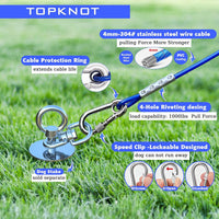 Dog Tie Out Cable and Stake - dog stake+45ft/150lbs / Blue - image 3
