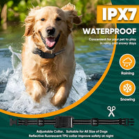Wireless Dog Fence, Portable Electric Fence for Dogs with Remote Training Collar, Magnetic Charging Base, Outdoor Pet Containmen System for Yards, Adjustable for Medium Large Dogs