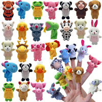 XIPEGPA set of 24 plush animal finger puppets for storytelling