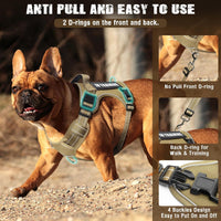 Tactical Dog Harness and Leash Set with 10 Patches for Large Dogs – Essentials for Dogs - Small / Brown - image 3