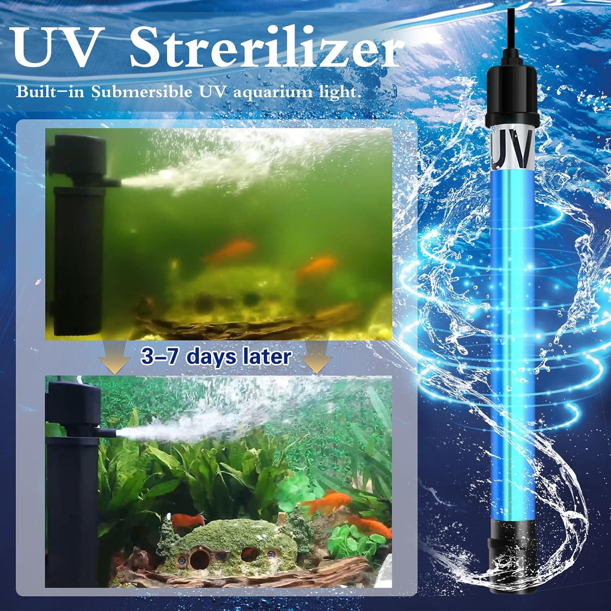 TARARIUM Aquarium Filter U-V for 20-75 Gallon - Medium - S7F(for 45-120 Gallon) - image 4