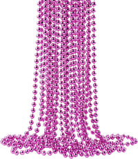 ZZYFGH 12 PCS Bead Necklace, 33'' Mardi Gras Beaded Necklaces – Fun for Kids & Family - Pink