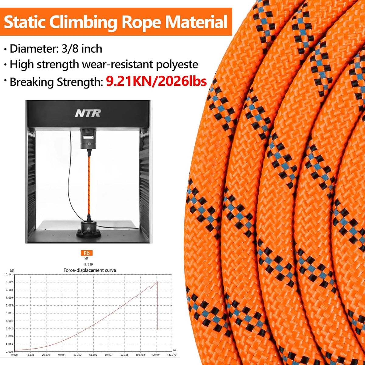 Heavy Duty Dog Leash, 15FT Training Leash with Swivel Lockable Hook, Padded Handle and Highly - 20ft*3/8" / Orange - image 2