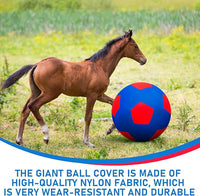 40inch Giant Herding Ball with Ball Cover Anti Burst Please Watch VCR for How to Inflation Horse Toys for Horses Stall Entertainment Play, Pump Included(Blue,Stylish)