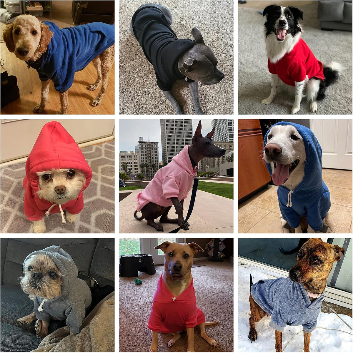 Dog Hoodie for Large Medium Small Dogs - Grey / X-Small - image 2
