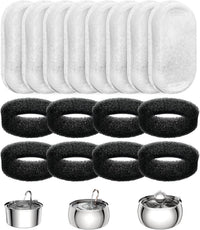 Official Tomxcute Cat Water Fountain Replacement Filters – Essentials for Cats - 8 Packs Filters & 8 Sponges Foam Filters - image 2