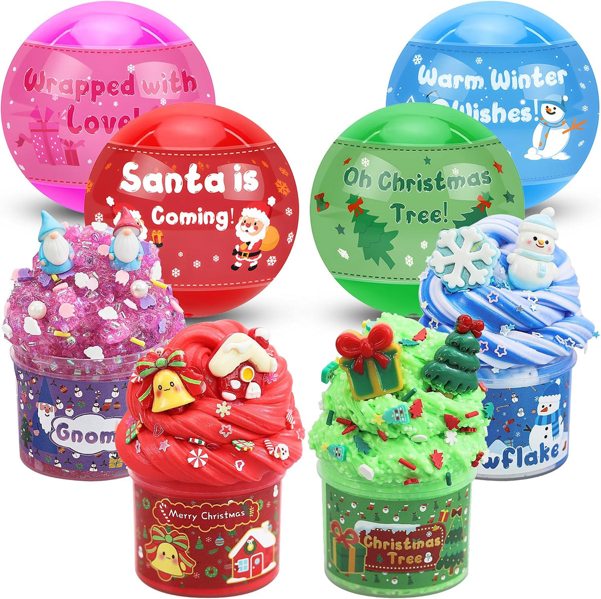6-Pack Pink Slime Kit for Girls - Stocking Stuffers