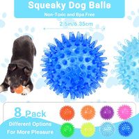 Dog Balls 4.5” Squeaky Dog Toys Spikey Ball for Aggressive Chewers - 2.5 Set of 8 - image 2