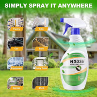 Mouse and Insect Repellent Spray 16 OZ * 2, Peppermint Oil Rodent and Insect Repellent Spray for Rodent and Mouse, Safe for Indoor, Outdoor, and Car Engines