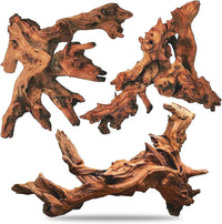 Aquarium Driftwood 3PCS Natural Trunk Driftwood Assorted Branches - Mopani Driftwood (8-12in 3PCS)