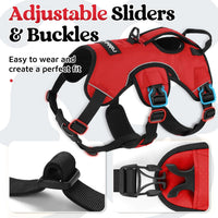 rabbitgoo Escape Proof Dog Harness for Large - Red / Large - image 4