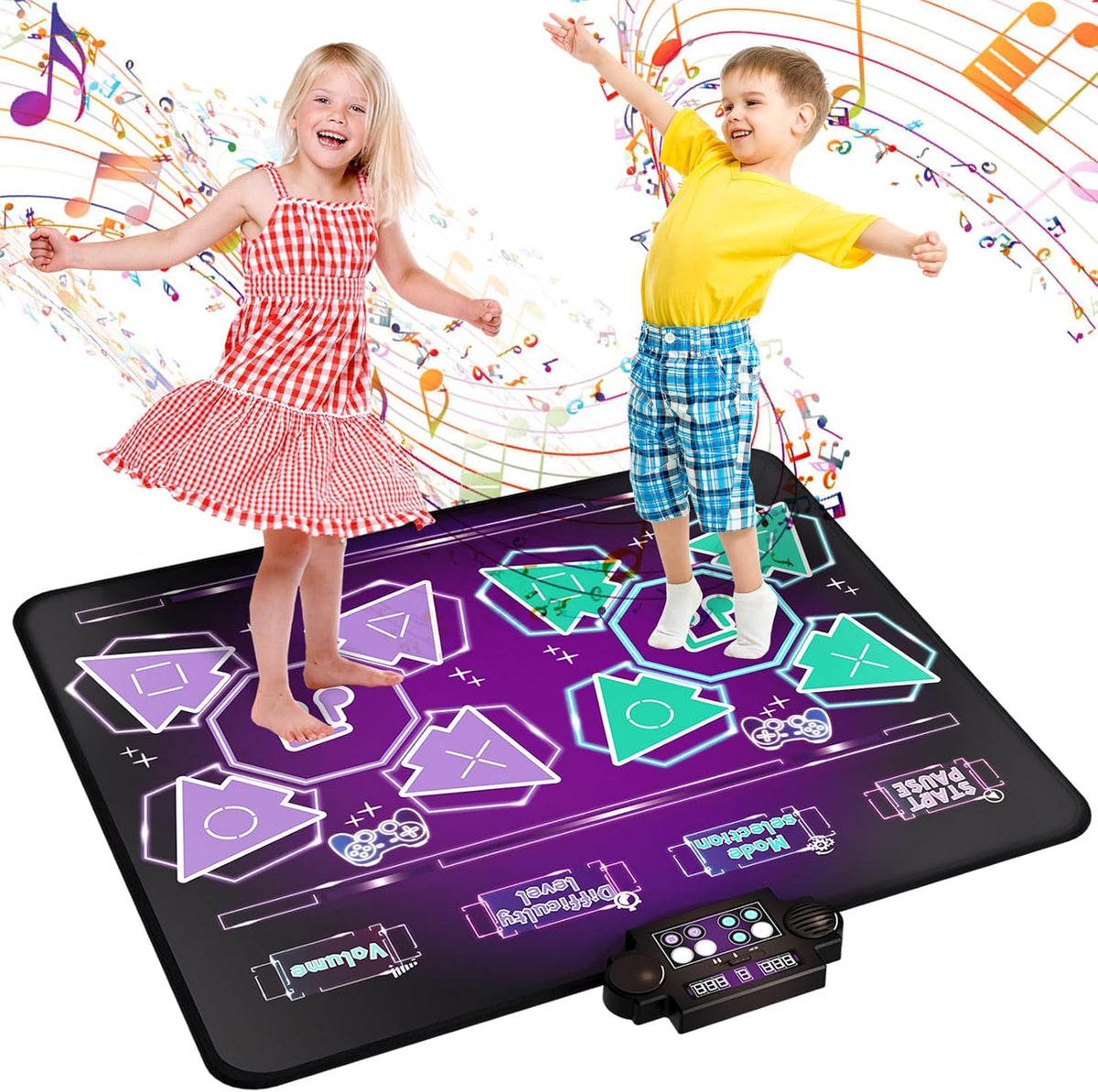 Joyvalley Kids Dance Mat Toys - 2player-Purple
