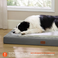 Bedsure ComfyFleece Large Dog Bed for Crate with Washable Cover - 41x27x3.3 / Charcoal Grey - image 2