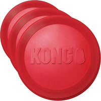 KONG Flyer, Natural Rubber Flying Disc Fetch Toy - Small (Pack of 3)