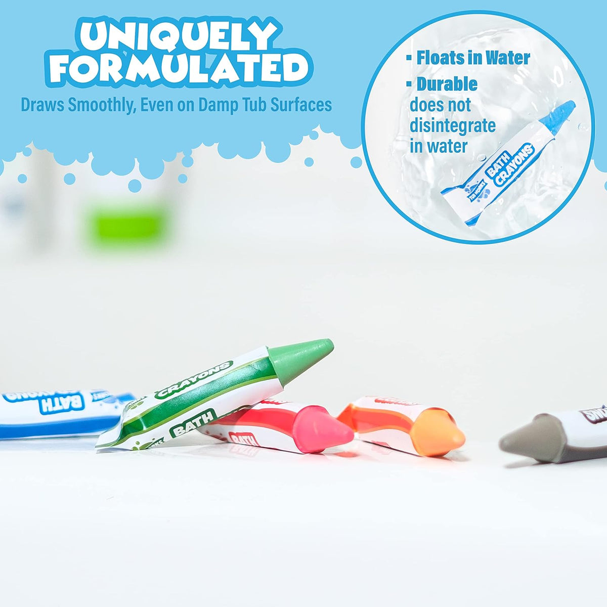 Tub Works Smooth Bath Crayons Bath Toy, Nontoxic - 24 Pack - image 4