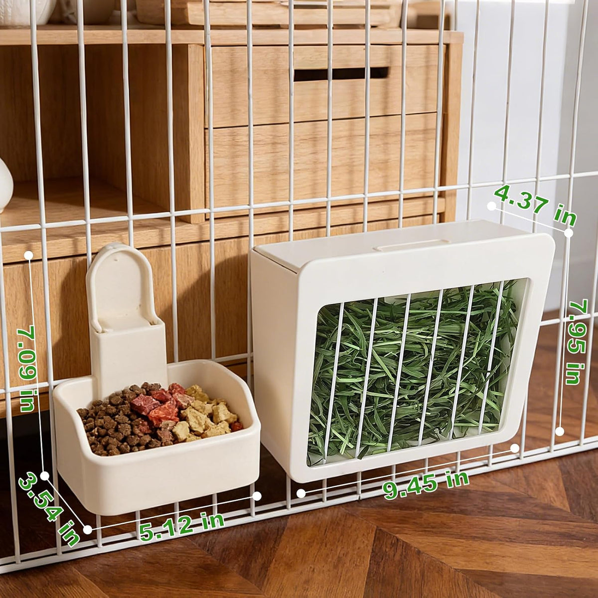 RUBYHOME Rabbit Hay Feeder Guinea Pig Food Feeder Adjustable Height - image 2
