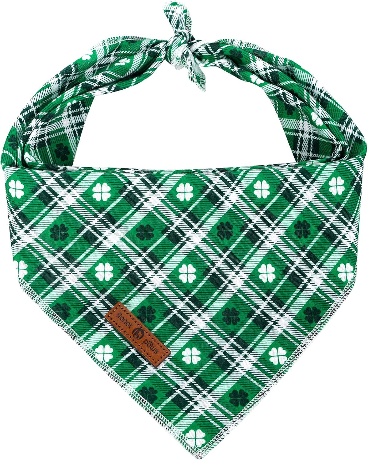 Lionet Paws Spring Daisy Dog Bandana Washable Cotton Handkerchief - St Patrick's Day / Small (Pack of 1)