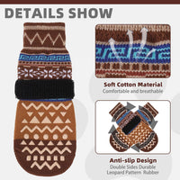 Dog Socks Shoes for Hot Pavement - Brown / X-Large(4 Pack) - image 3