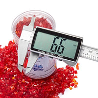 TWINKLING High Luster Crushed Glass Glitter, Broken Glass, Fire Glass Gems Chips for Fire Pit, DIY Resin Art, Epoxy Crafts, Geode Painting, Aquarium Decoration, 6-9mm(370g/13oz.) (Red)