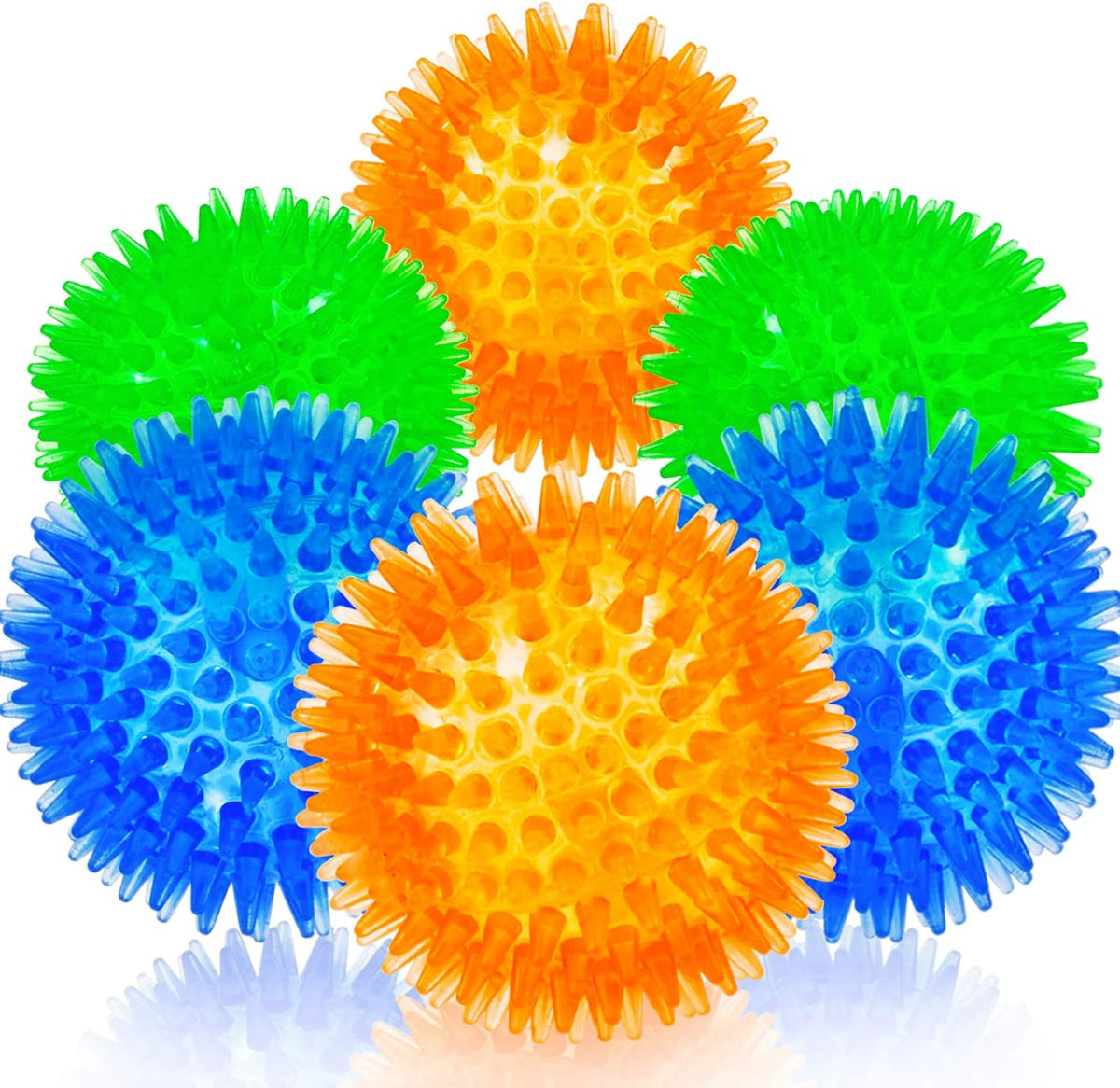 Squeaky Balls for Pet Small Puppy - Small Set of 6 / Multi